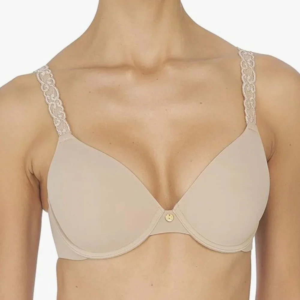NWT NATORI Women's Pure Luxe Custom Coverage Contour, cafe